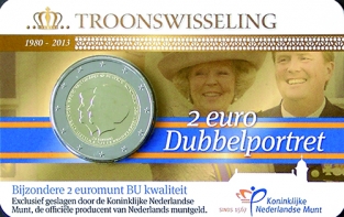 Dubbelportret 2013 2 Euro Coincard BU